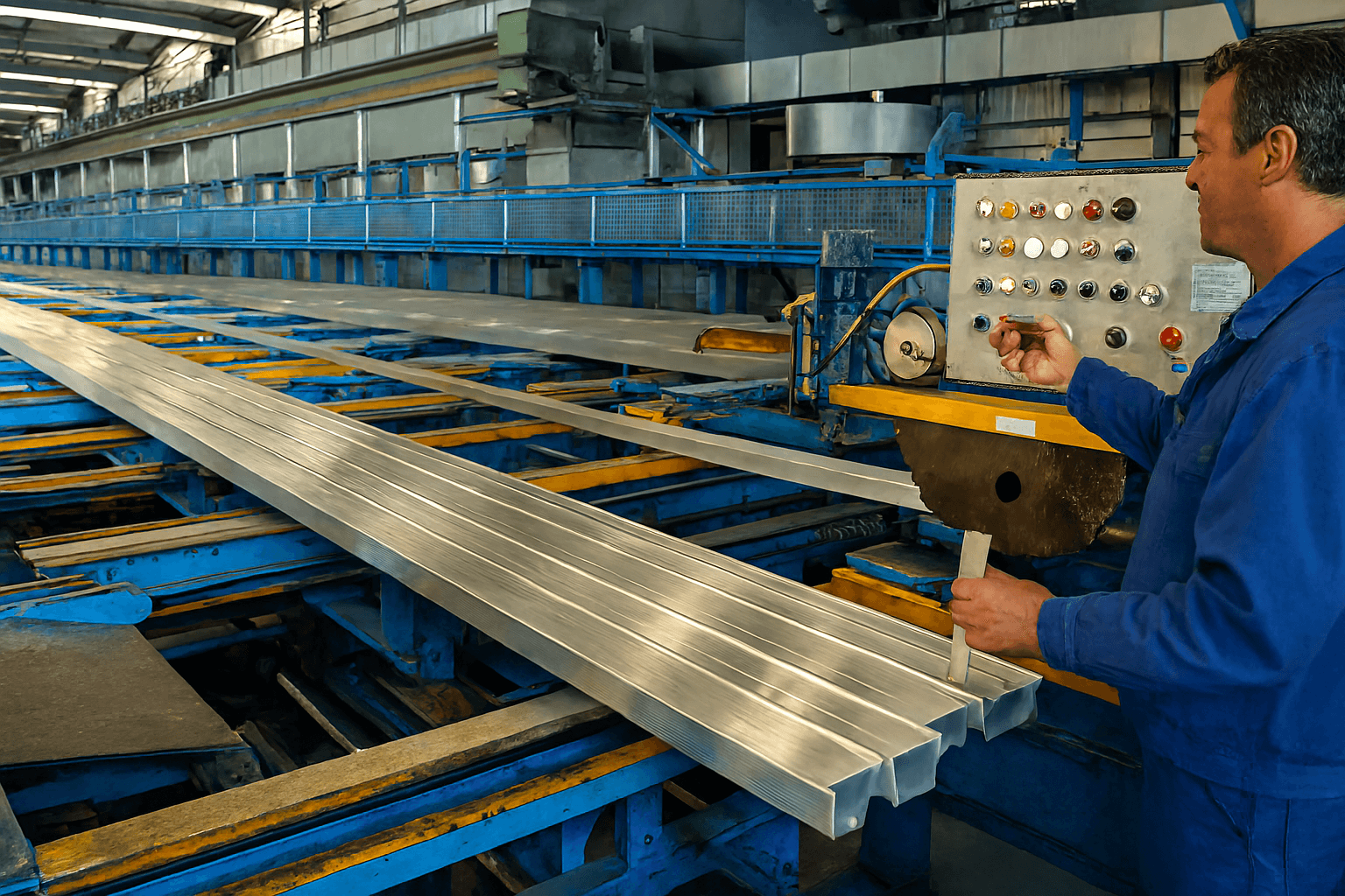 Aluminum extrusion control panel