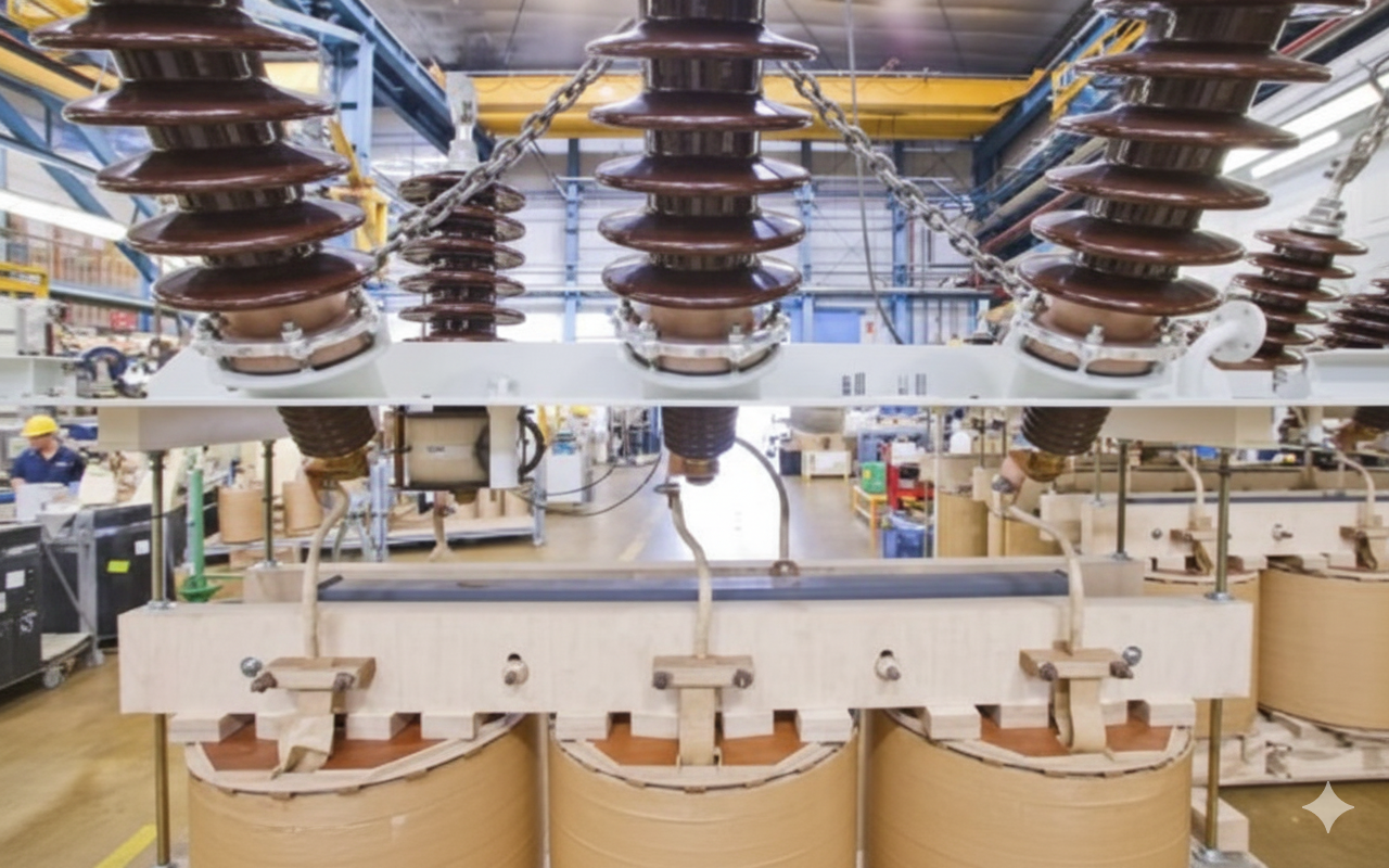 Factory producing transformer insulators